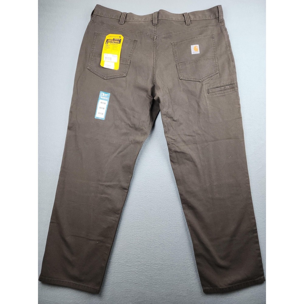 Carhartt Pants Mens 40x30 Brown Rugged Flex Canvas Relaxed Fit Stretch 5 Pocket - Picture 11 of 15